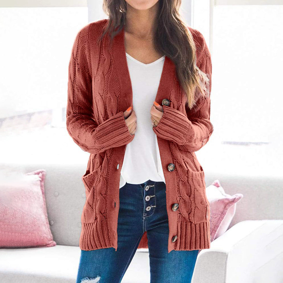 Casaco Feminina Cardigan