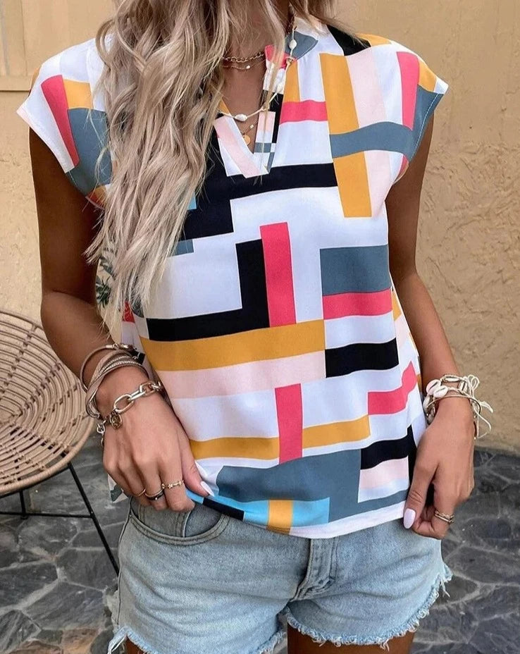 Blusa Feminina com Estampa Abstrata